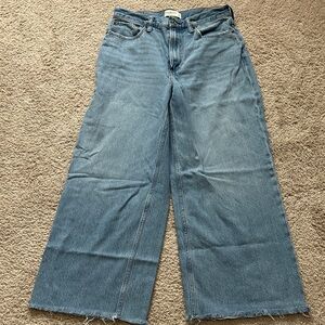 Abercrombie & Fitch Medium Blue Wide Leg Jeans